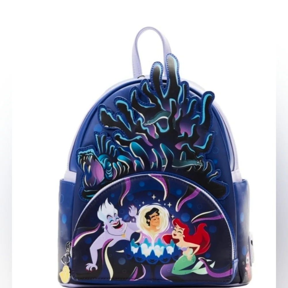 DISNEY LOUNGEFLY THE LITTLE MERMAID URSULA LAIR MINI BACKPACK